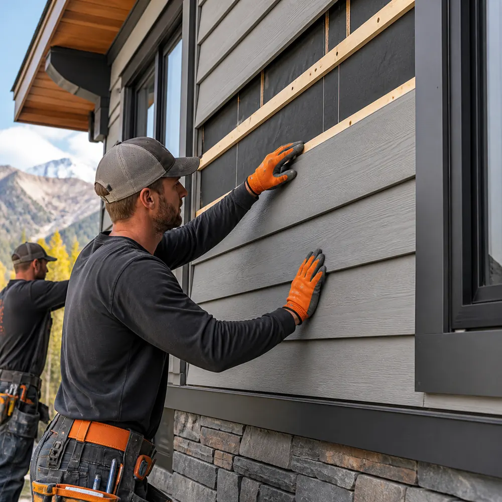Siding installation on a Colorado home for Northstar Exterior