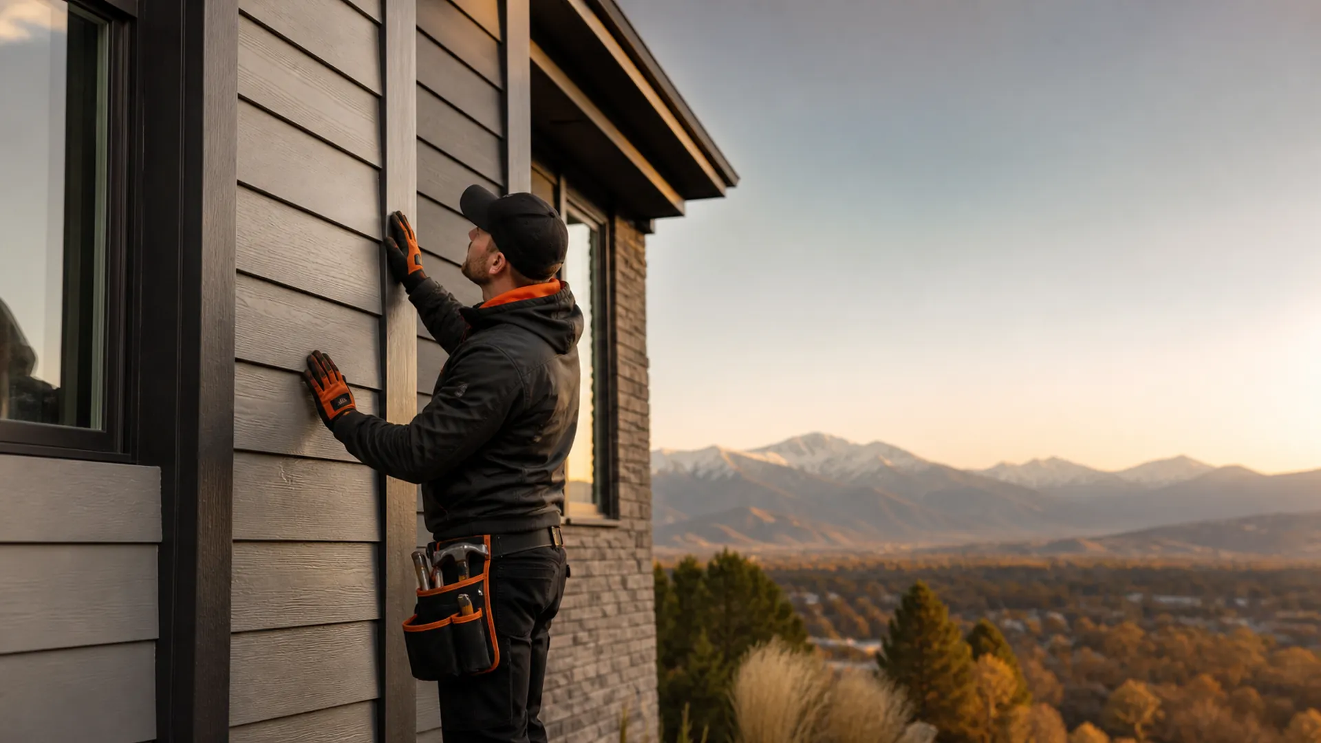 Northstar Exterior siding contractor inspecting a Fort Collins home