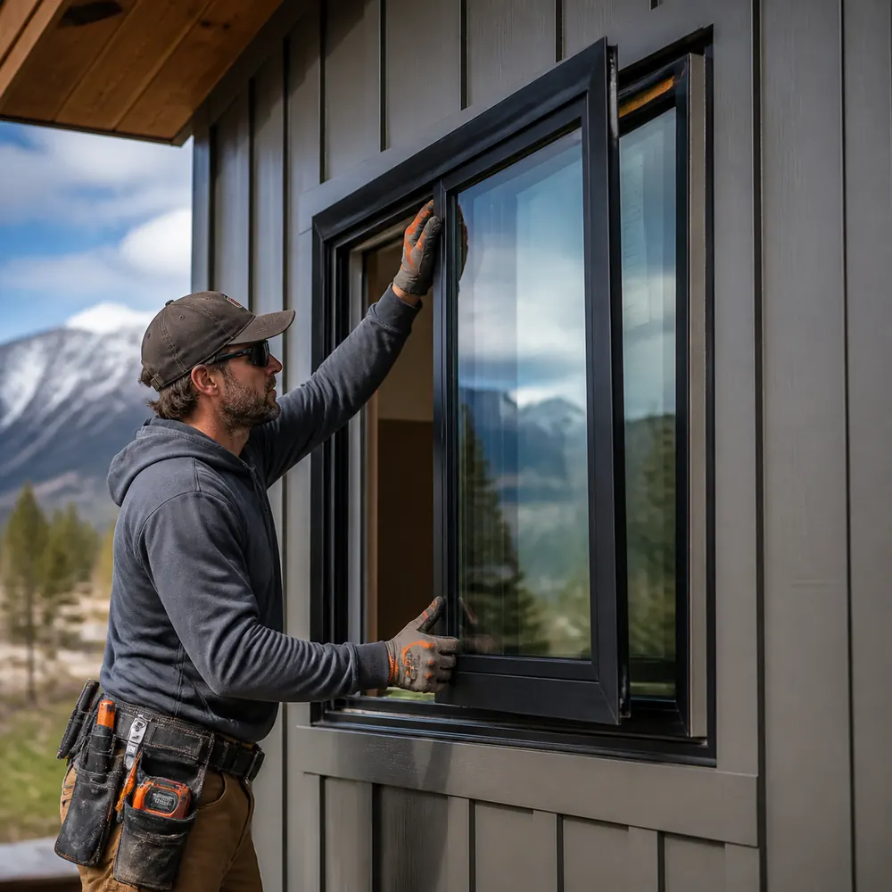 Window installation at a Colorado home for Northstar Exterior